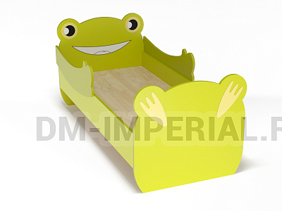 Кровать ЛДСП Лягушонок с рисунком и лапами