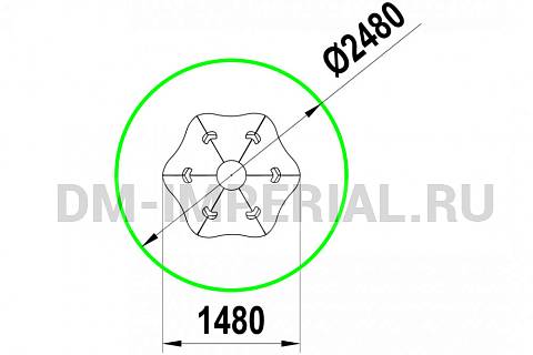 Уличное оборудование, Игровое оборудование, Навес для песочницы Гриб МФ 1.1 МФ 1.1