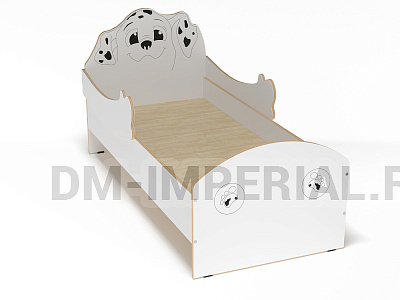 Кровать ЛДСП Далматинец с рисунком и лапами