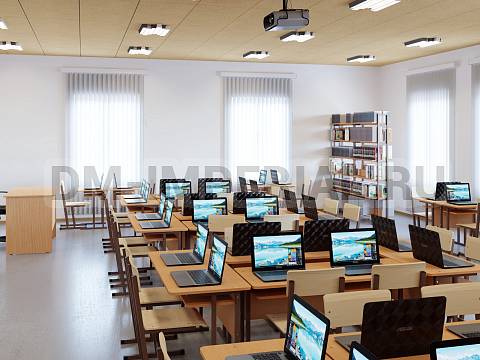 Оснащение школ, Мебель для библиотек, Стеллаж библиотечный двусторонний ШМ-МБ-007