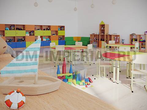 Оснащение детских садов, Столы, Стол Круг 4-х секционный на регулируемых ножках СТ-026-Ц