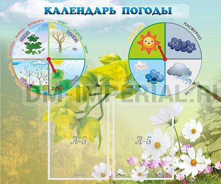 Информационные стенды, Оформление стендов для сада, Календарь погоды ДС-0446 Информационные стенды, Оформление стендов для сада, Календарь погоды ДС-0446