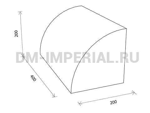 Оснащение детских садов, Мягкие модули, Мягкий модуль Четверть 14 ММ-ЭМ-08.014