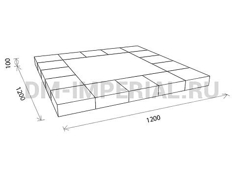 Оснащение детских садов, Мягкие модули, Развивающие мягкие модули Квадраты ММ-РМ-01.011