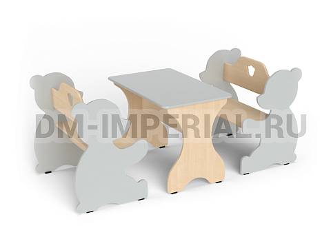 Оснащение детских садов, Игровая мебель, Скамья игровая Мишутка ИМ-069