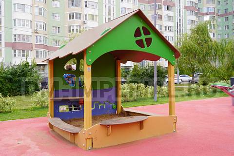 Уличное оборудование, Игровое оборудование, Детская песочница Домик МФ 1.99 МФ 1.99
