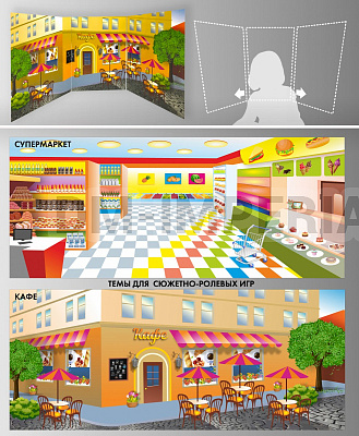 Стенд для сюжетно-ролевых игр, 2-х сторонний