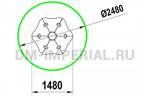 Уличное оборудование, Игровое оборудование, Детский столик Под грибом МФ 1.39 МФ 1.39