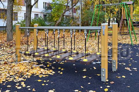 Уличное оборудование, Спортивное оборудование, Детский подвесной мостик ББ 1.5 ББ 1.5