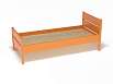 Эко-кровать Соня  с высокими спинками (массив) (разноцветный (ая), оранжевый, 1200*600)