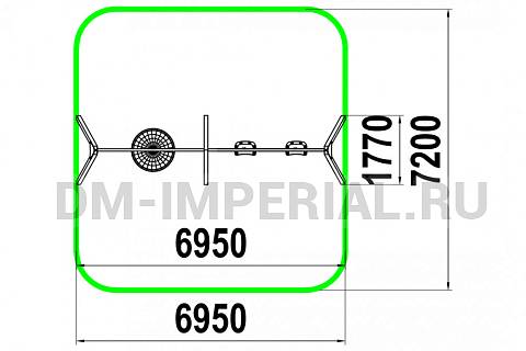 Уличное оборудование, Игровое оборудование, Качели КАЧ 1.18 КАЧ 1.18