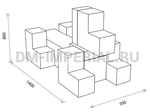 Оснащение детских садов, Мягкие модули, Мягкие игровые модули Собачка ММ-ИМ-01.009