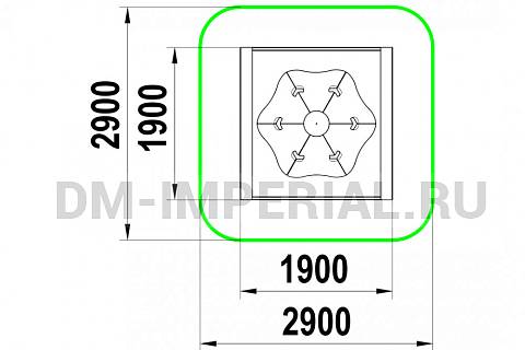 Уличное оборудование, Игровое оборудование, Детская песочница Большая с грибом МФ 1.22 МФ 1.22