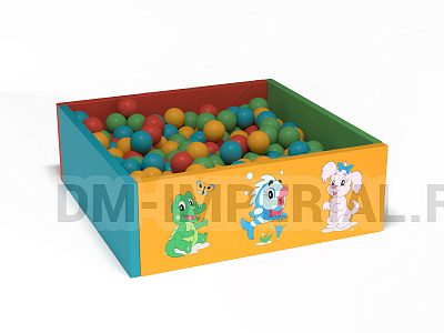 Сухой бассейн Квадратный малый с рисунком