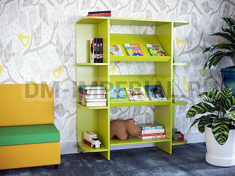 Оснащение детских садов, Шкафы, Стеллаж для книг ШС-034