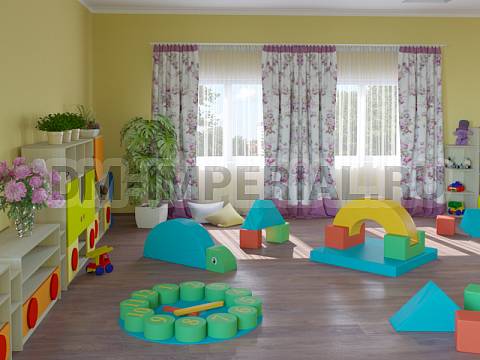 Оснащение детских садов, Мягкие модули, Мягкие спортивные модули Набор 1 ММ-СМ-02.004