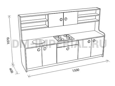 Оснащение детских садов, Игровая мебель, Кухня ИМ-044