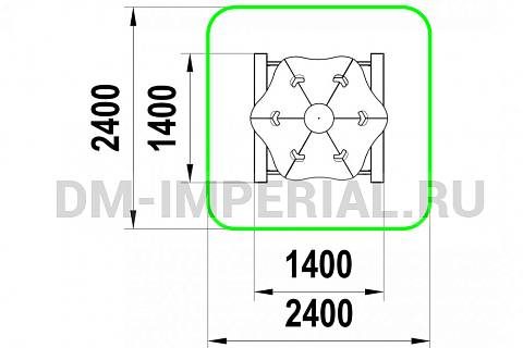 Уличное оборудование, Игровое оборудование, Детская песочница Мухомор МФ 1.21 МФ 1.21