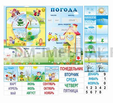 Информационные стенды, Оформление стендов для сада, Погода ДС-0411 Информационные стенды, Оформление стендов для сада, Погода ДС-0411