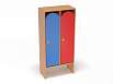 Шкаф для одежды 2-х секционный (каркас бук с разноцветными фасадами, Вариант 4)
