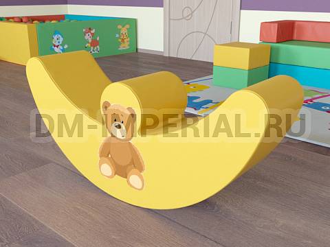 Оснащение детских садов, Мягкие модули, Качалка Медвежонок ММ-КИ-014