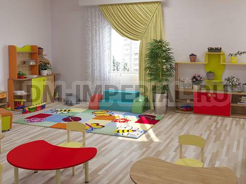 Оснащение детских садов, Мягкие модули, Комплект диван Радуга ММ-ММ-018