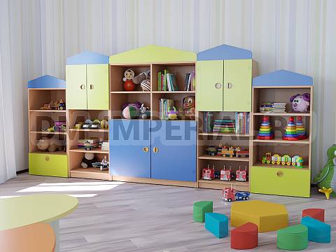 Оснащение детских садов, Шкафы, Стенка Дарья ШС-021