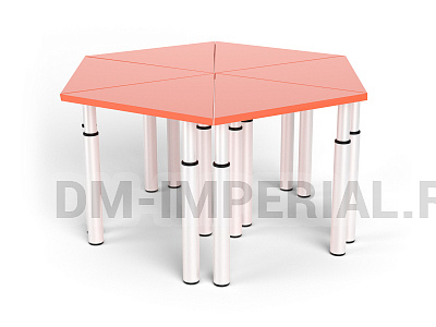 Стол секционный из треугольных столов