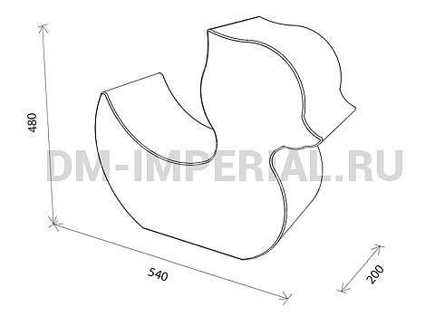 Оснащение детских садов, Мягкие модули, Контурная игрушка Уточка ММ-КИ-002 Оснащение детских садов, Мягкие модули, Контурная игрушка Уточка ММ-КИ-002