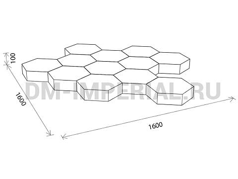 Оснащение детских садов, Мягкие модули, Развивающие мягкие модули Соты ММ-РМ-01.017