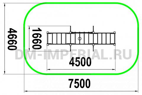 Уличное оборудование, Спортивное оборудование, Детский рукоход РУ 1.5 РУ 1.5