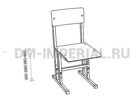 Оснащение школ, Школьные стулья, Стул ученический регулируемый на квадратной трубе ШМ-ШС-002 Оснащение школ, Школьные стулья, Стул ученический регулируемый на квадратной трубе ШМ-ШС-002