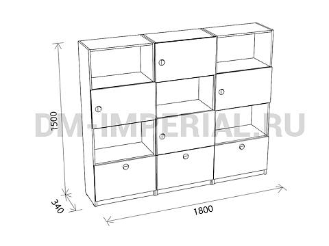 Оснащение детских садов, Шкафы, Стеллаж Солнышко ШС-004