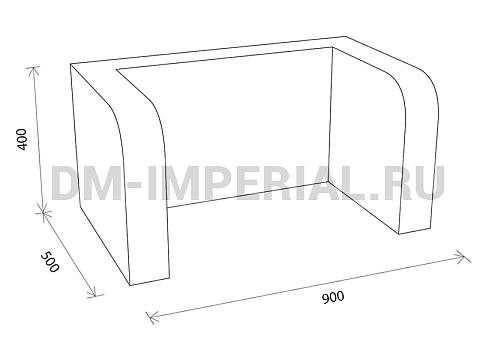 Оснащение детских садов, Мягкие модули, Основание дивана ММ-ЭМ-25.003