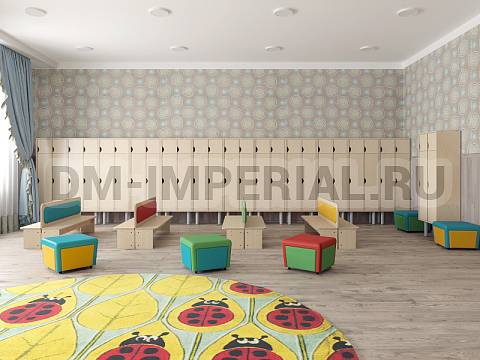 Оснащение детских садов, Мягкая мебель, Пуф Кубик 1-но местный ММ-007-1