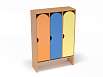 Шкаф для одежды 3-х секционный стандарт (каркас бук с разноцветными фасадами, Вариант 2)