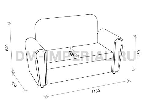 Оснащение детских садов, Мягкая мебель, Диван Антошка ММ-008-Д