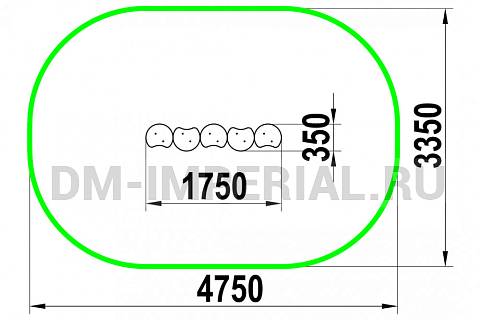 Уличное оборудование, Игровое оборудование, Скамейка  Ступени МФ 1.53 МФ 1.53