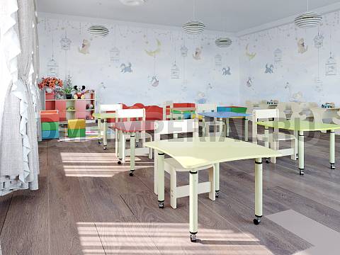 Оснащение детских садов, Стулья, Стул штабелируемый, лак/лак С-030.01