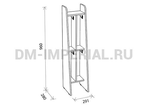 Оснащение детских садов, Шкафы, Шкаф для полотенец 2-х ярусный 2-х секционный ШП-005-2