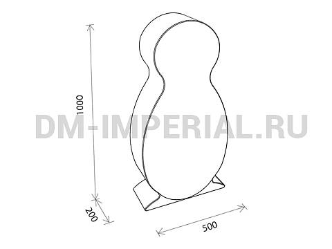 Оснащение детских садов, Мягкие модули, Контурная игрушка Пингвиненок ММ-КИ-006
