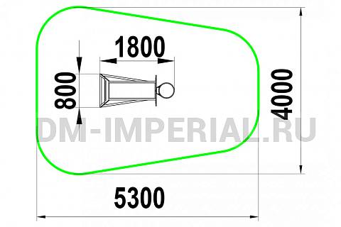 Уличное оборудование, Спортивное оборудование, Стойка баскетбольная С-образная СП 1.34 СП 1.34