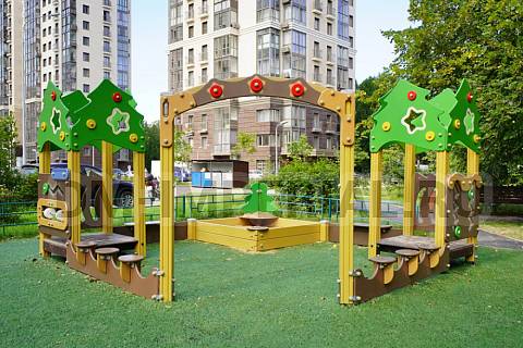 Уличное оборудование, Игровое оборудование, Детская песочница Лес МФ 1.110 МФ 1.110