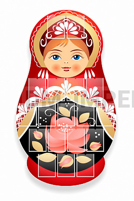 Матрешка, резной стенд