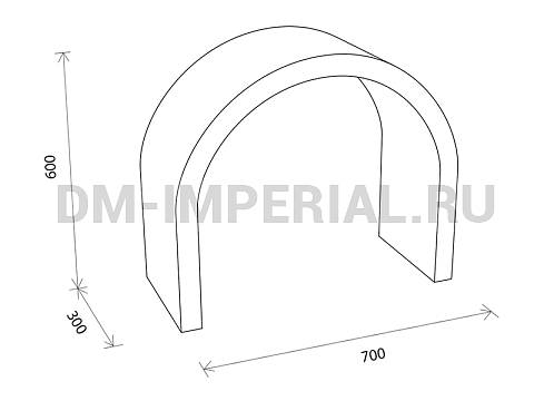 Оснащение детских садов, Мягкие модули, Мягкий модуль Арка 50 ММ-ЭМ-01.050