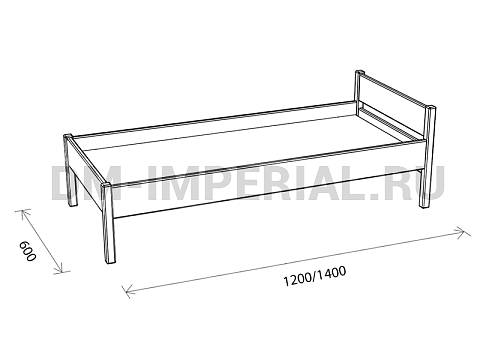 Оснащение детских садов, Кровати, Эко-кровать Соня (массив) КР-008
