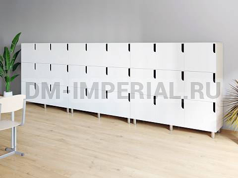 Оснащение школ, Системы хранения, Многосекционная система хранения с индивид ячейками, вар. 3 ШСХ-007