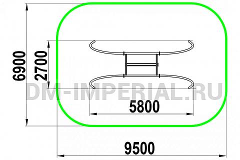 Уличное оборудование, Игровое оборудование, Качели Канат КАЧ 1.32 КАЧ 1.32