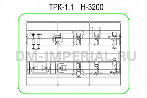 Уличное оборудование, Спортивное оборудование, Тренажерная беседка из 10 тренажеров на раме ТРК 1.1 ТРК 1.1
