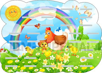 "Цыплята", резной стенд с полками